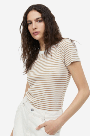 Ribbed modal T-shirt for Women