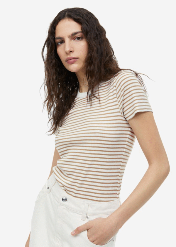 Ribbed modal T-shirt for Women